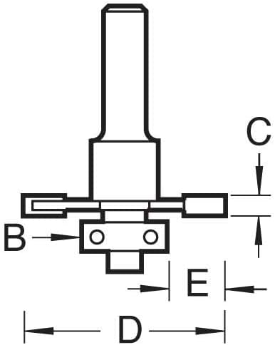 Nutfräser-Bit mit Wolframkarbid-Spitze, Schlitz: 2 mm