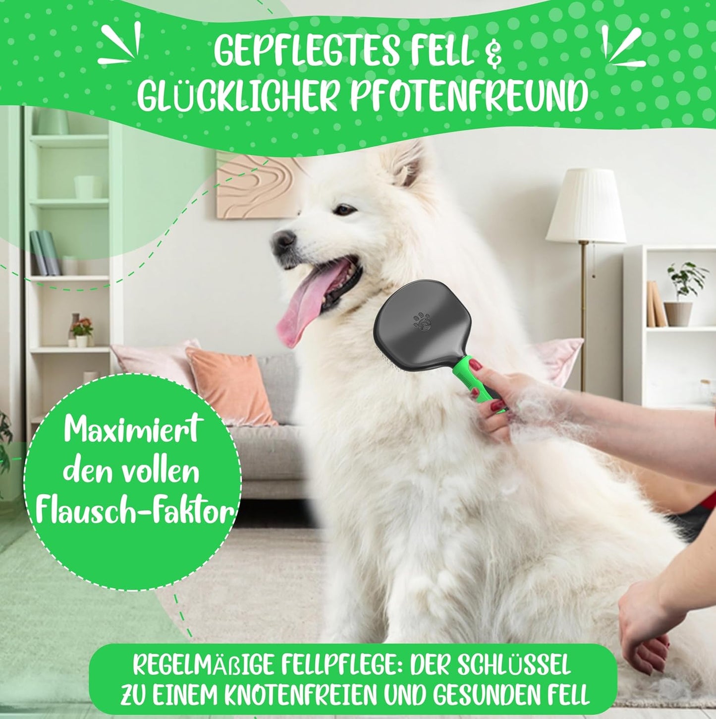 Softbürste für Fellpflege, Grösse L