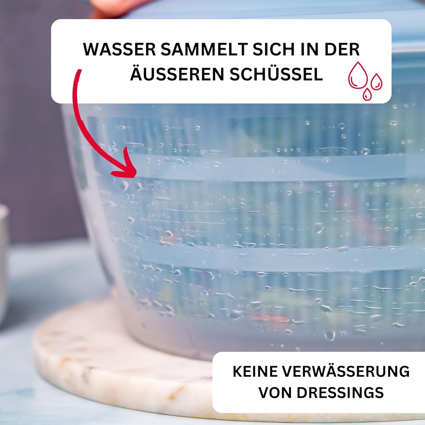 Fortuna Salatschleuder, Blau, Standard