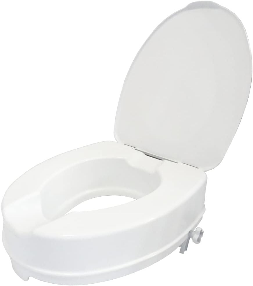 Toilettensitzerhöhung Smart (bis 225 kg), 10 cm mit Deckel