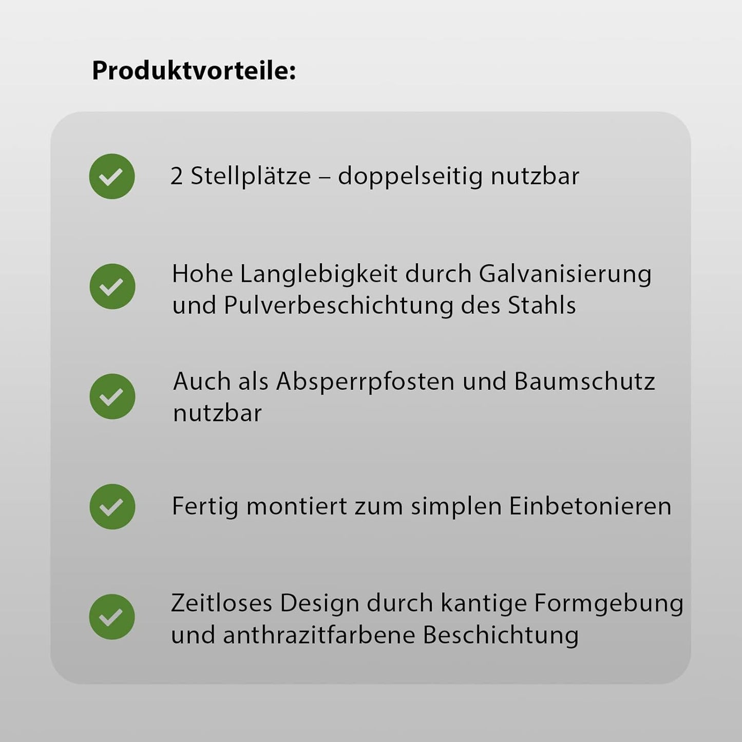 Velo-Anlehnbügel zum Einbetonieren