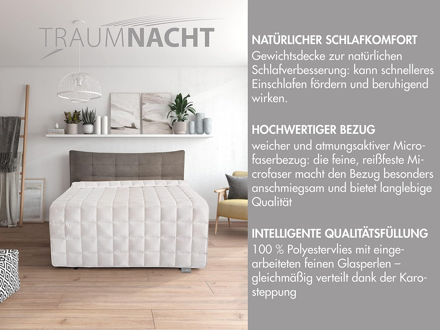 Gewichtsdecke, 135x200 cm 4 kg
