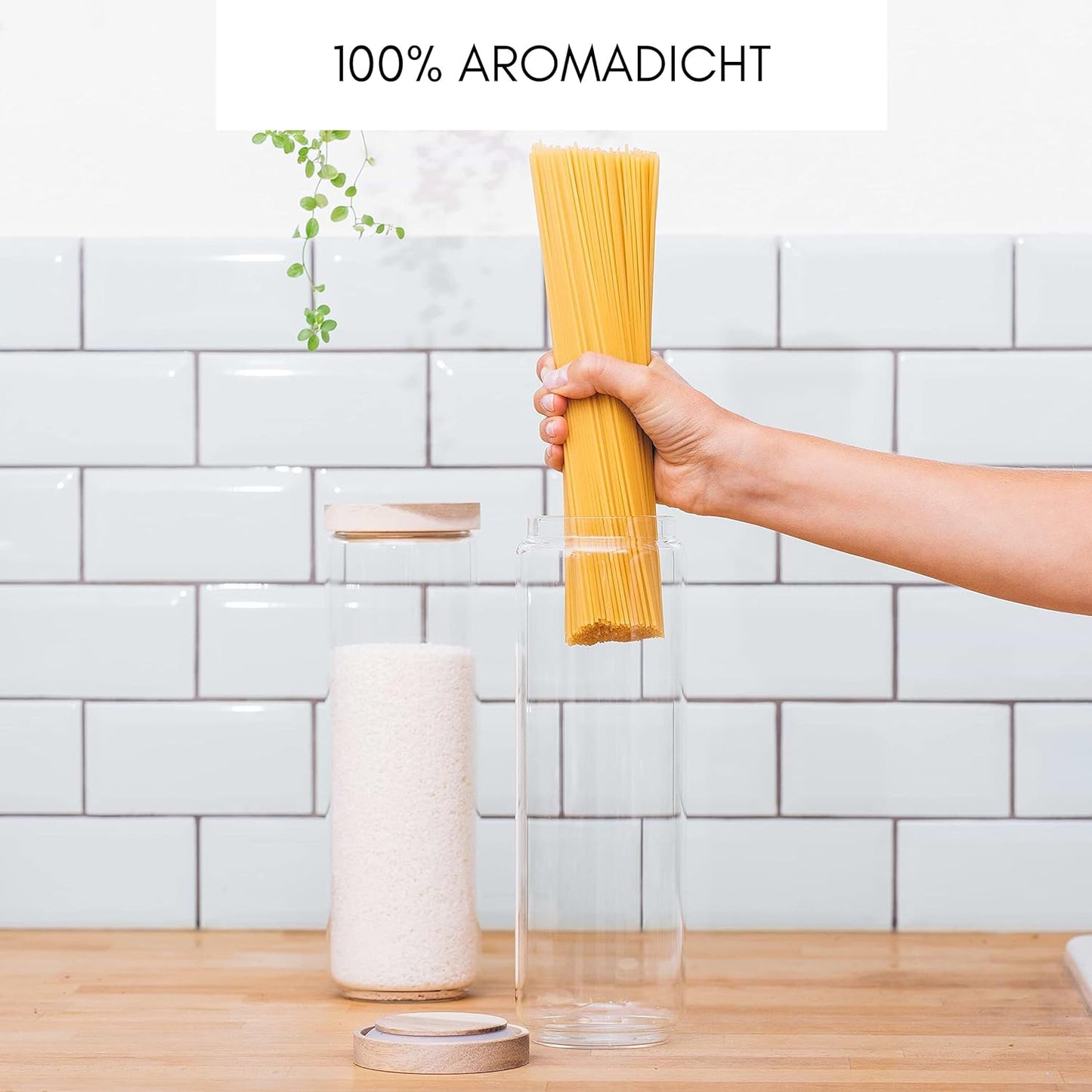 2-teiliges Vorratsgläser-Set für Spaghetti, 2x 1500ml