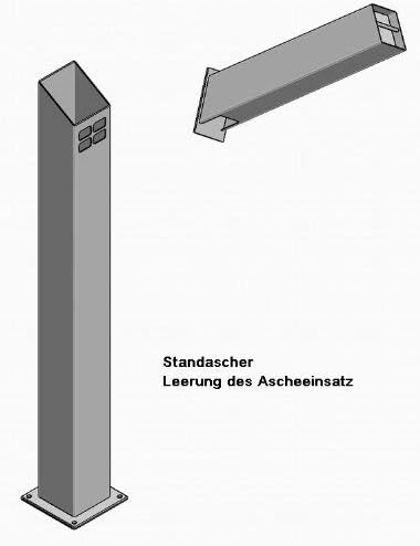 Standaschenbecher Edelstahl