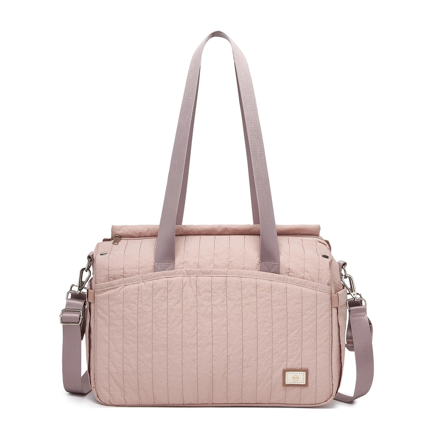 Wasserdichte Wickeltasche mit Kinderwagenhaken, Rosa