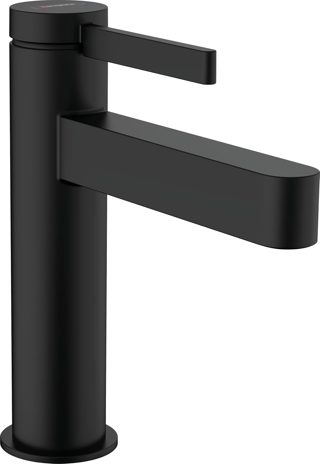 FINORIS 110 Waschtisch Armatur, Auslaufhöhe 110mm mit Push-Open Ablauf Mattschwarz