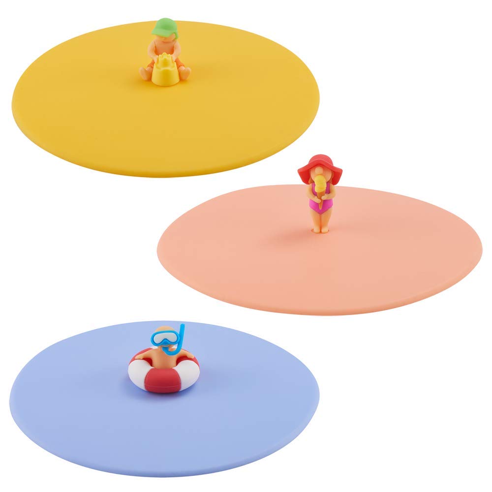 3-teiliges Glasabdeckungen-Set, Beach Kids