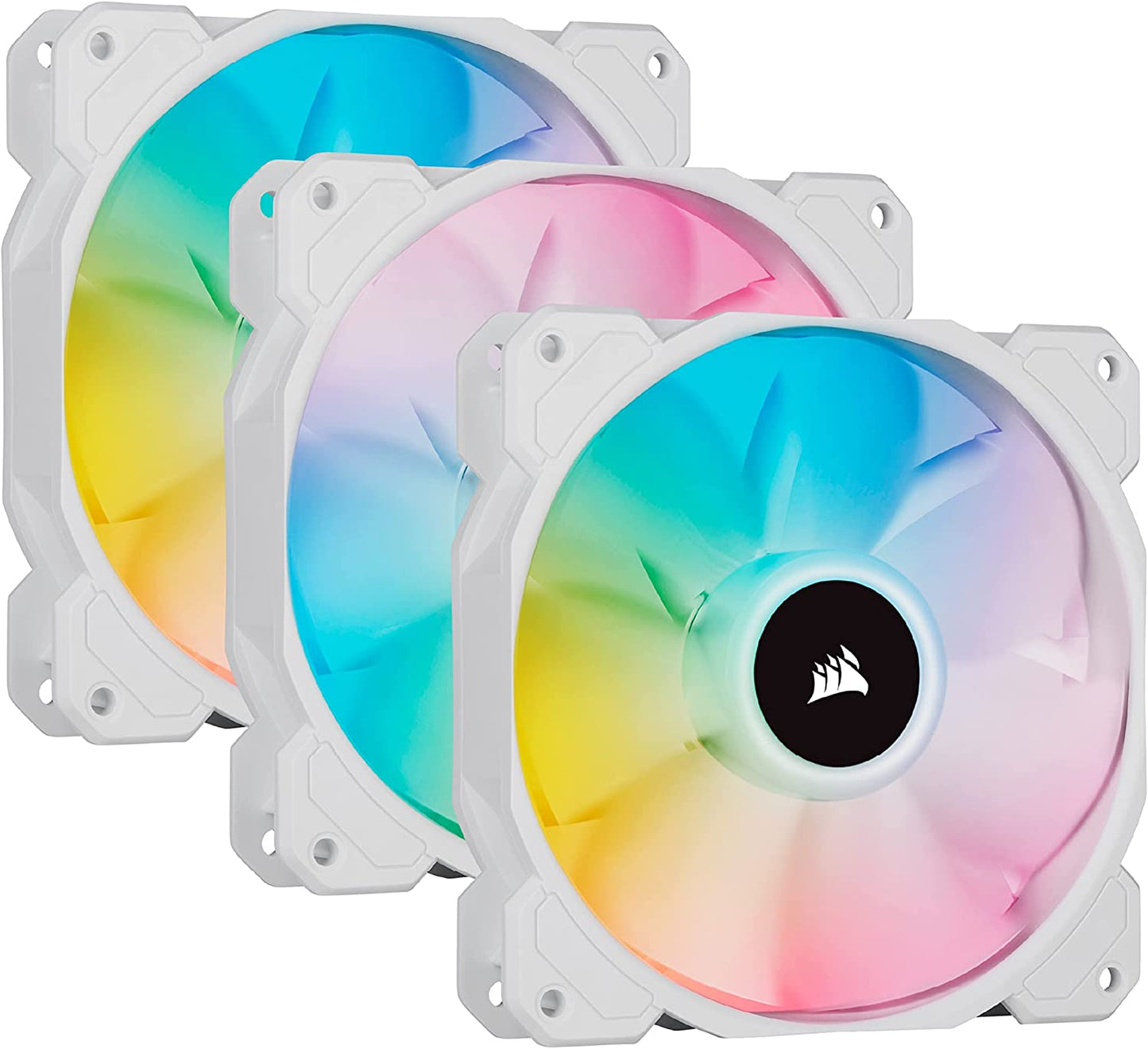 iCUE SP120 RGB E ELITE Performance 3x 120x120x25, Gehäuselüfter, 3-Pack mit Lighting Node CORE