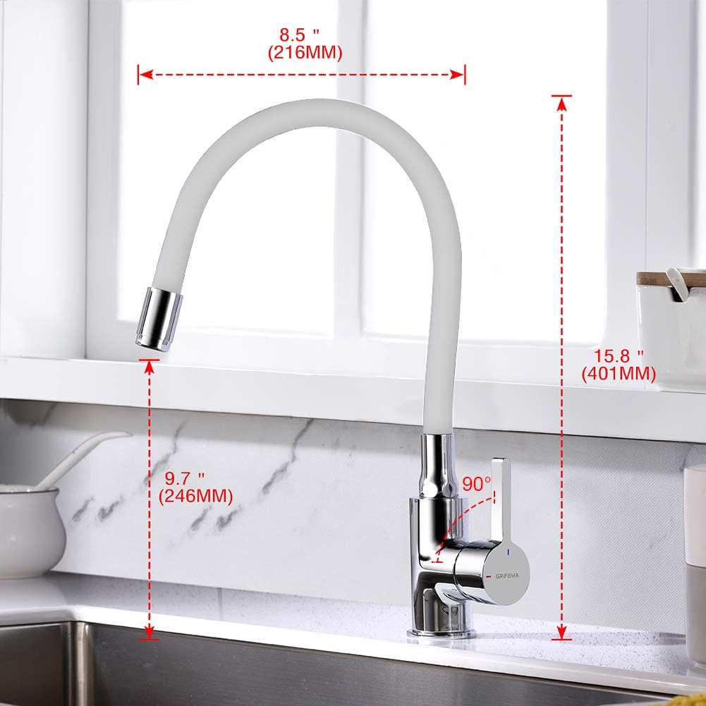 ‎G4002-3 Flexible Küchenarmatur, Weiss