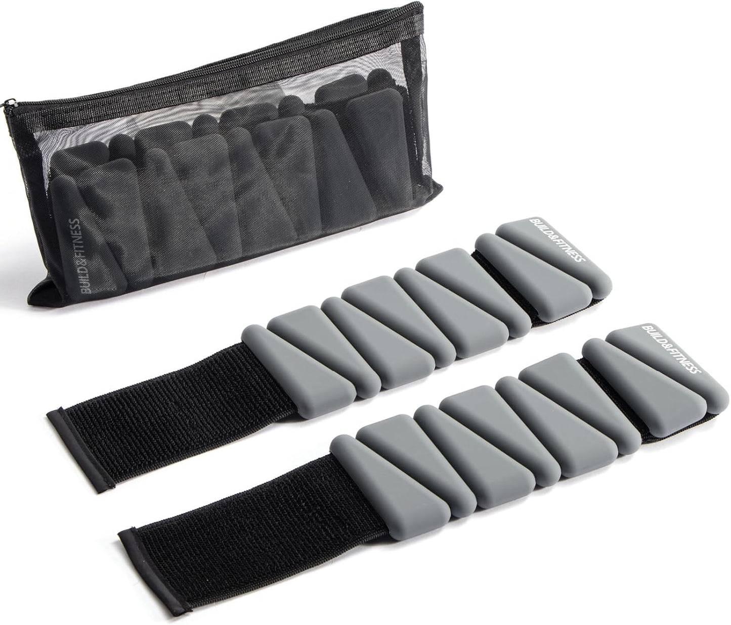 Handgelenk- und Knöchelgewichte Set (2 x 1 kg), Grau 2 kg (2 * 1 kg)
