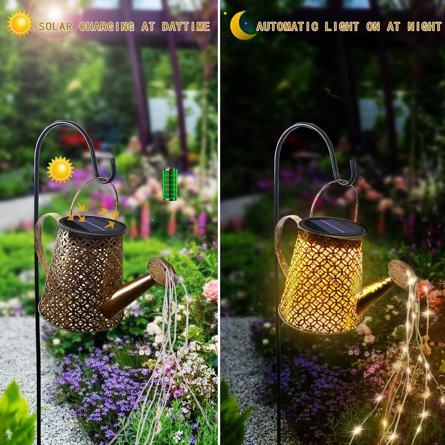 LED Giesskanne mit Lichterkette, 1 PCS|Warmweiss