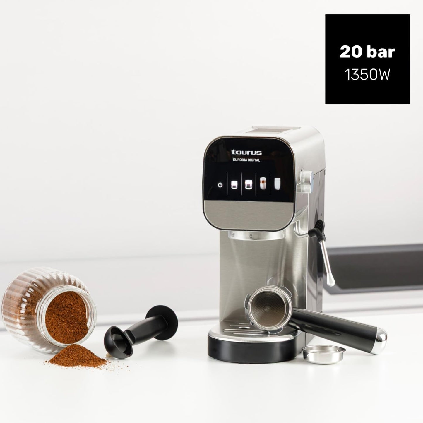 Espressomaschine 1350 W mit 20 bar und Thermoblock