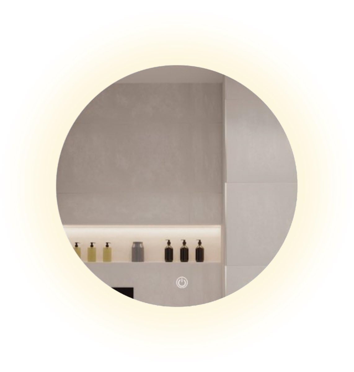 Runder LED-Badezimmerspiegel, dimmbar (70 cm), 70L x 70B cm