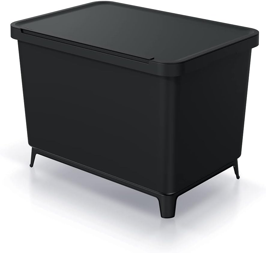 Mülltrennsystem 3er Set (1x 23L + 2x 10L), Schwarz