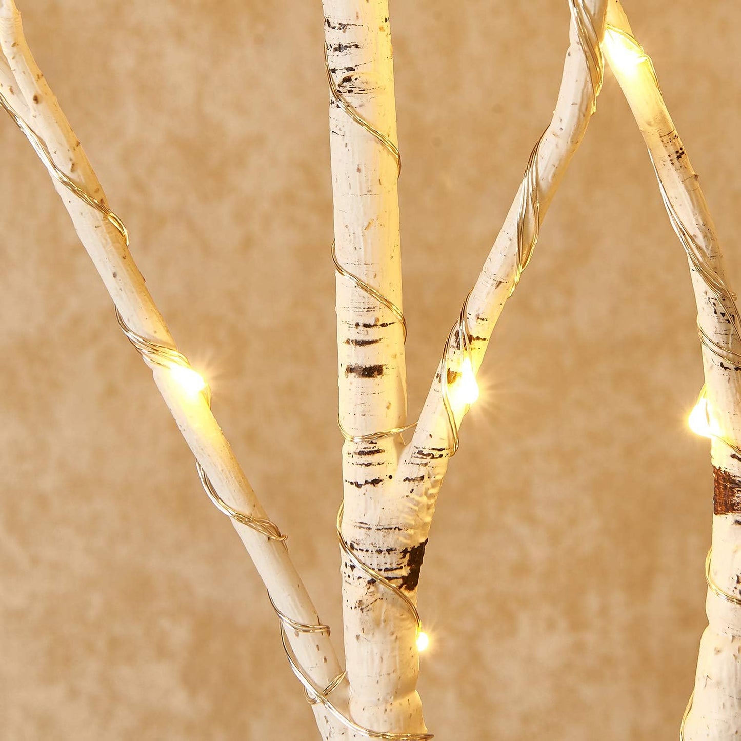 Beleuchtete Weidenäste mit 100 LEDs, 2er-Pack, 80CM Weiss Zweig