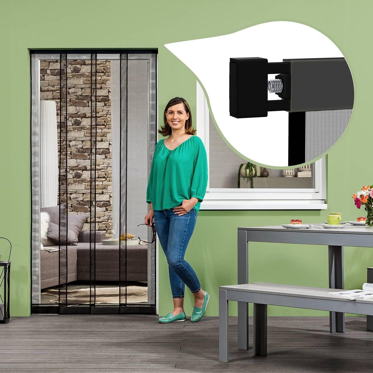 Klemm-Lamellenvorhang Comfort, zuschneidbar, 100x220 cm, 100 x 220 cm (Selbstbausatz) Anthrazit