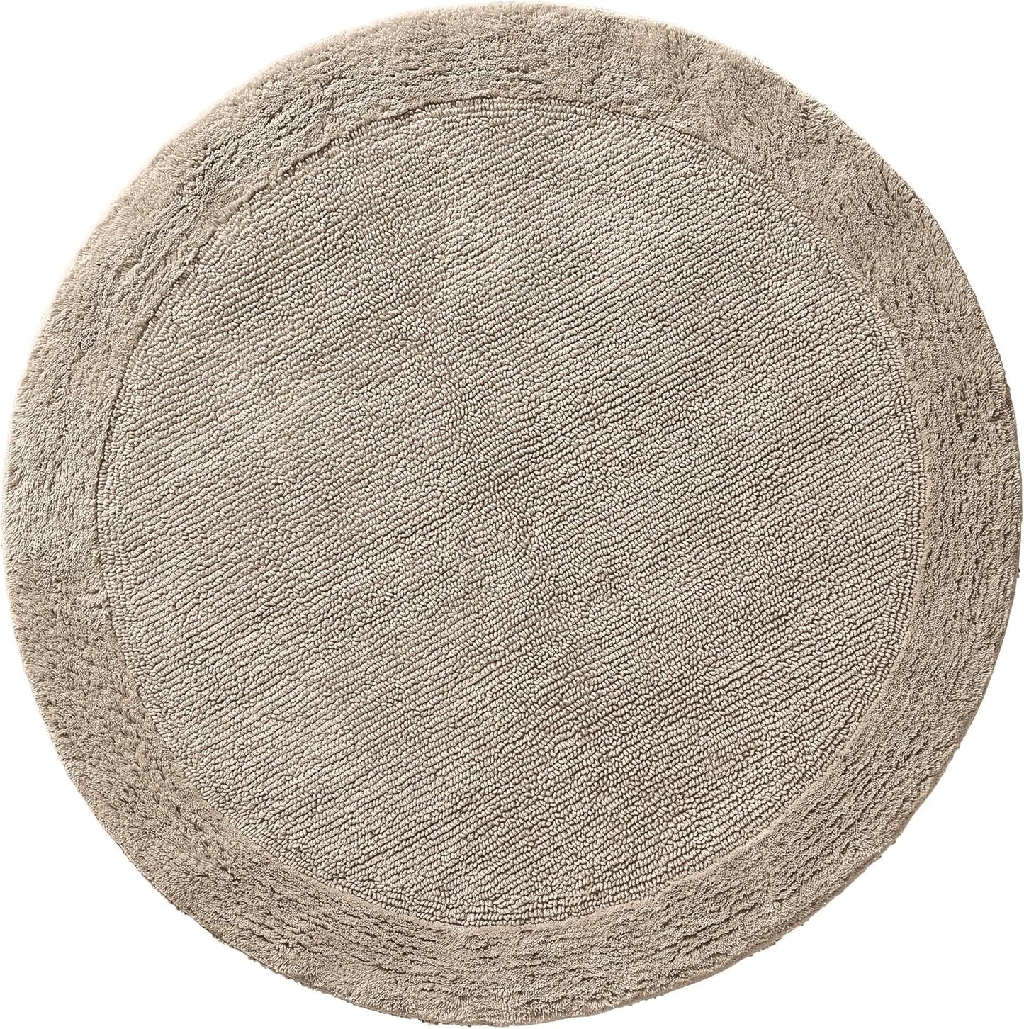Runde Badematte Stuttgart, Taupe Badteppich - rund: 90 cm Ø