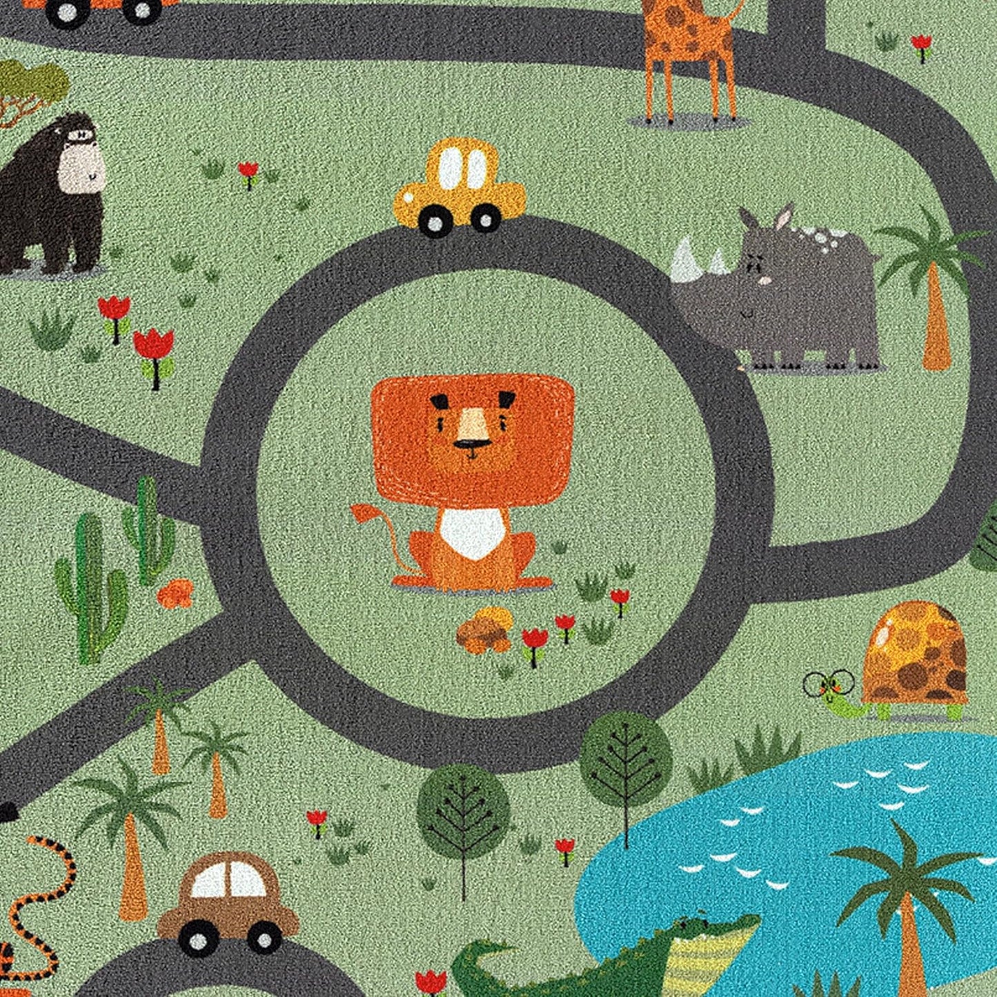 Kinderteppich Safari-Spielmatte, 80 x 150 cm (Läufer) Safari Grün
