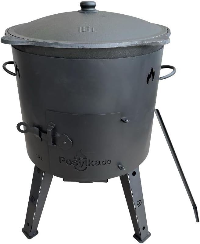 Feuerofen-Set mit Gusseisen-Topf (16 L), Set 16-5