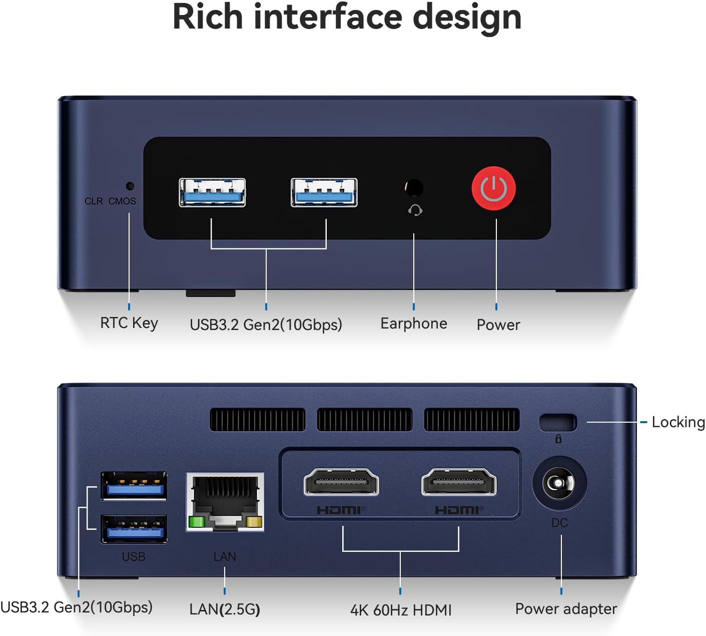 Mini PC Mini S12 Intel N95, 12GB 512GB