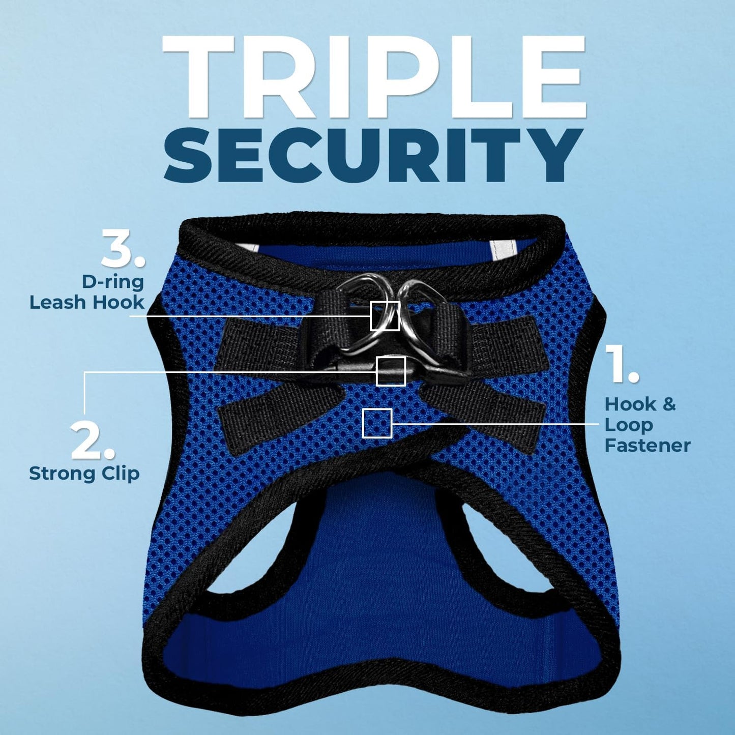 Step-In Air Hundegeschirr, L (Chest: 18 - 20.5") Farbe: Königsblau