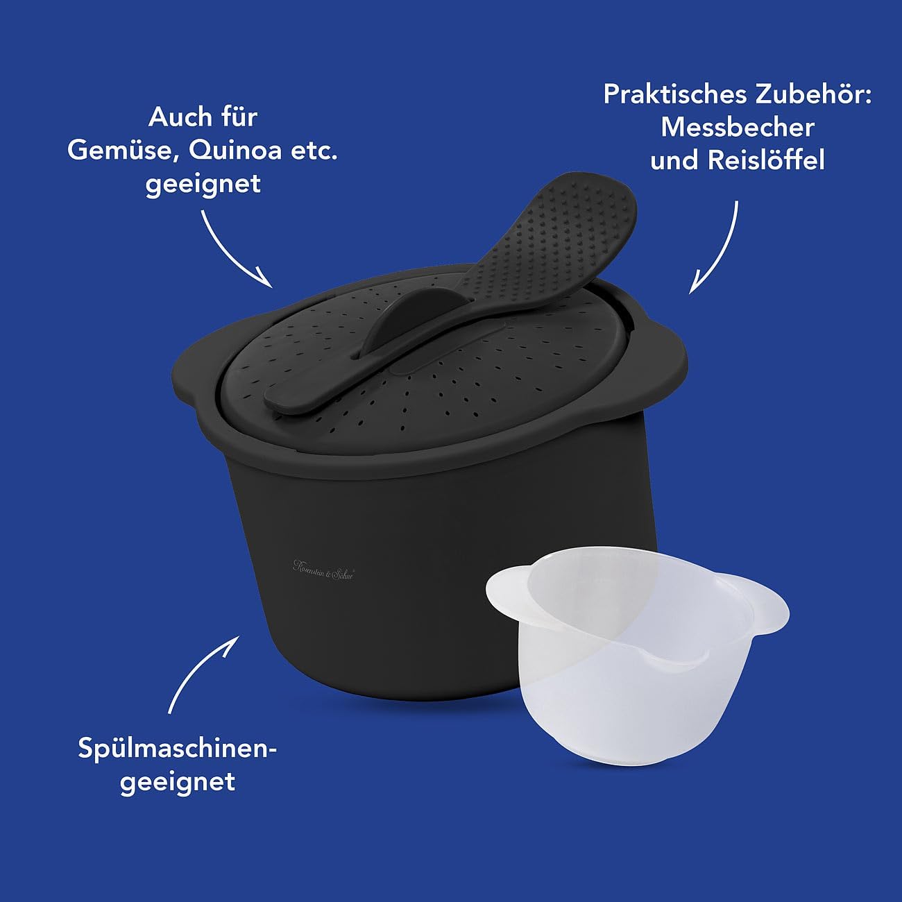 Mikrowellen-Reiskocher-Set (2 Stück, 2,5 Liter)