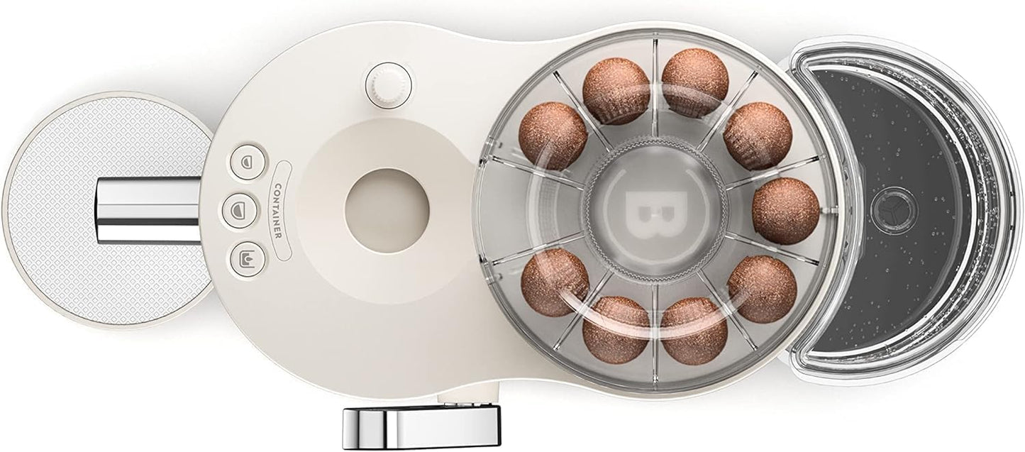 Kaffeemaschine Globe mit 90 kompostierbaren Espressobällen, Weiß +90 Bälle ESPRESSO