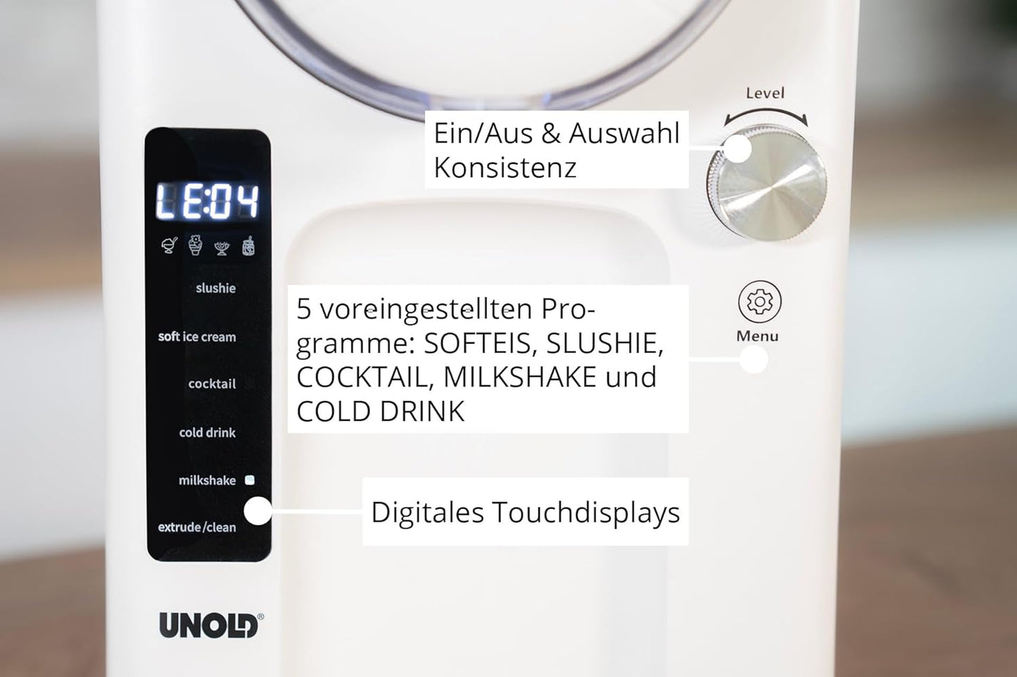 Slush- und Softeismaschine Sofie, Weiß