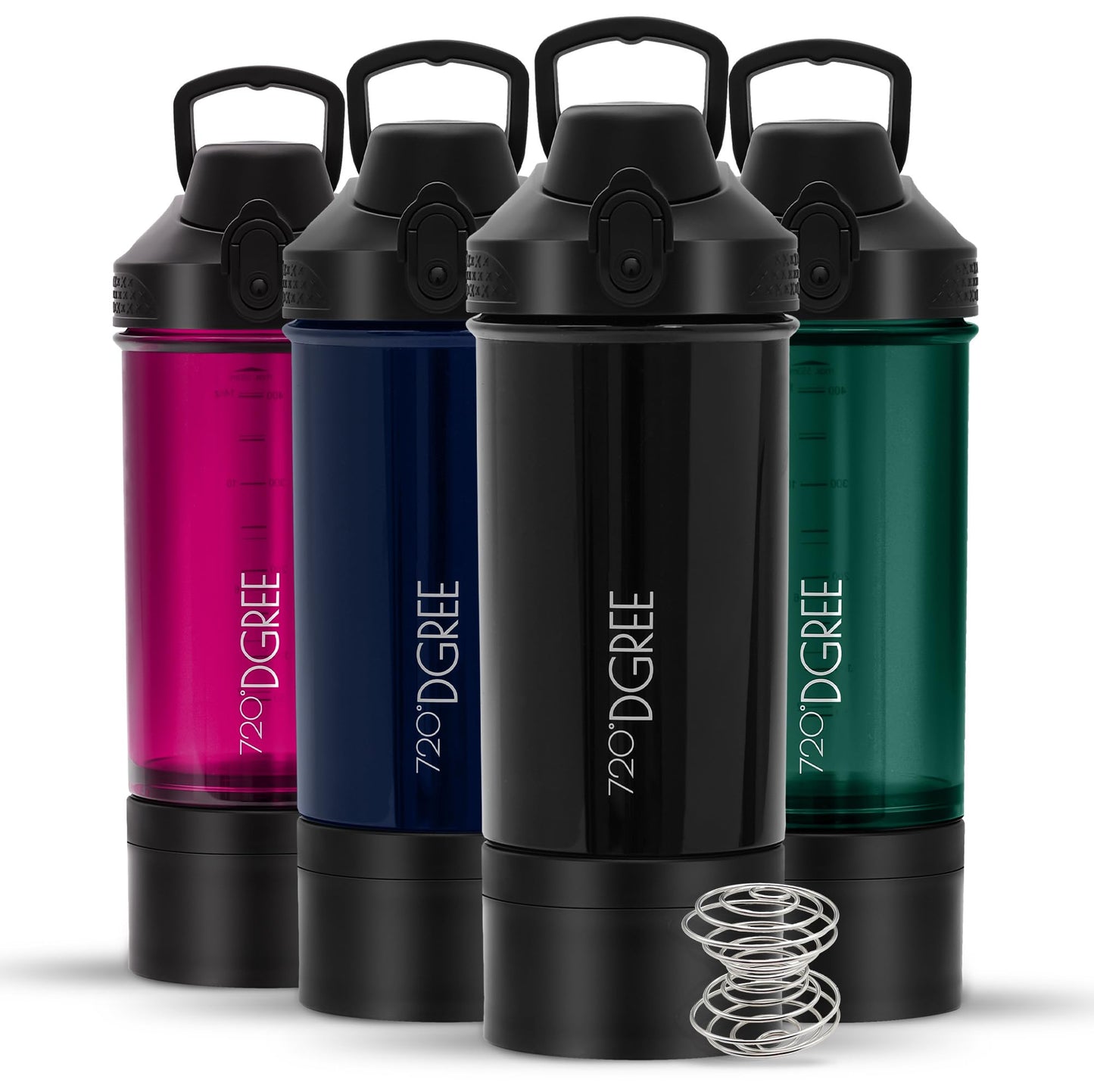 Protein Shaker, Onyx Black - Schwarz inkl. Container