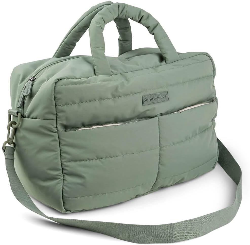 Gesteppte Wickeltasche - Grün - 41 x 21 x H 29 cm, Grün