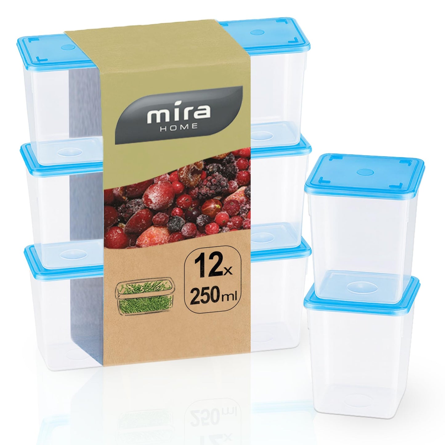 Gefrierdosen-Set, 0,25L (12 Stk)