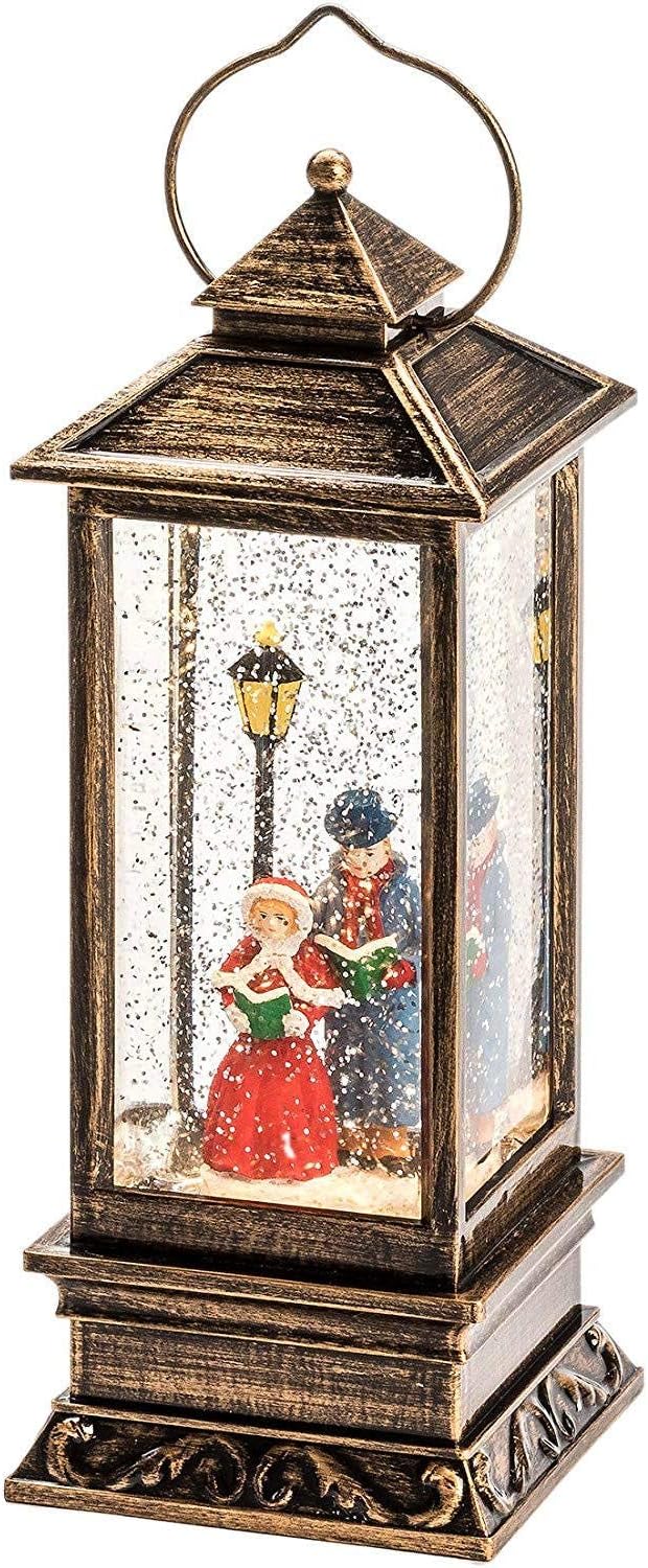 LED Schneelaterne im Charles Dickens Style, Kupfer Charles Dickens Style Single
