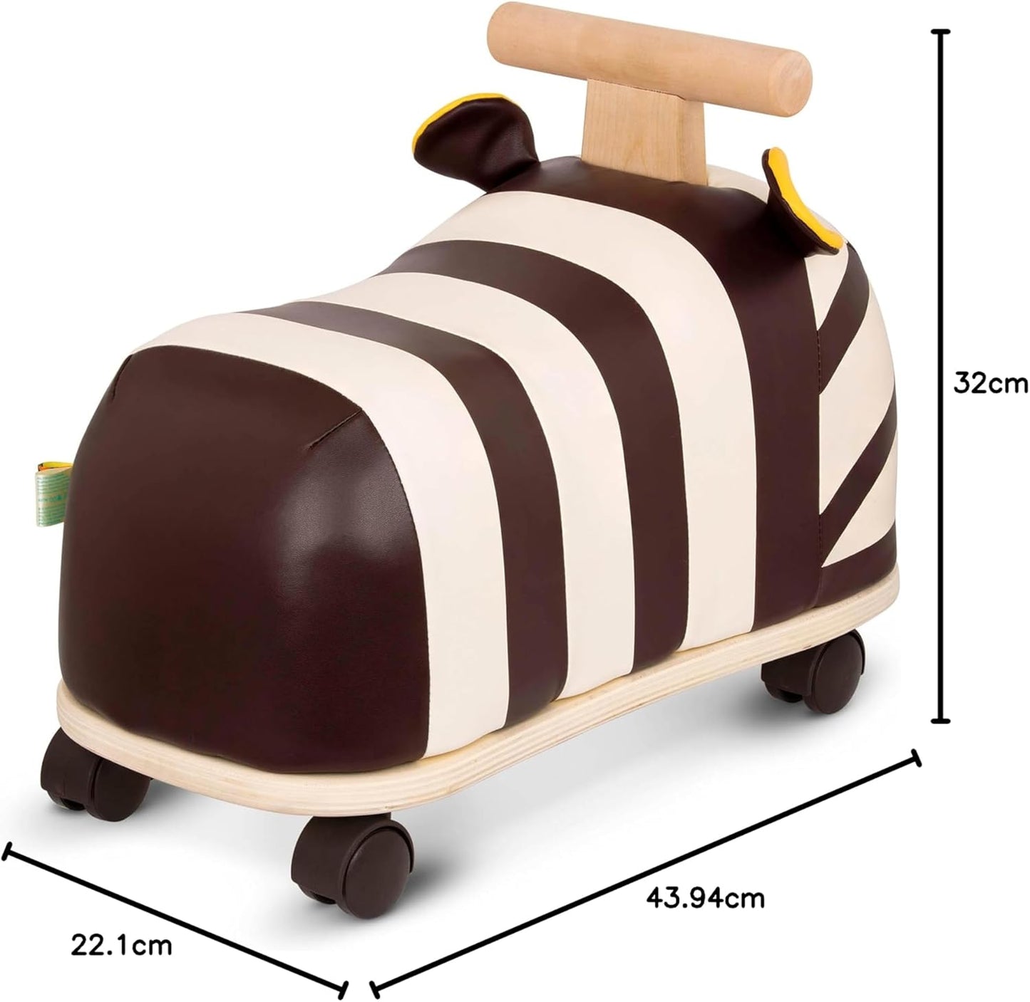 Rutschfahrzeug Zebra aus Holz, Rutscher Zebra