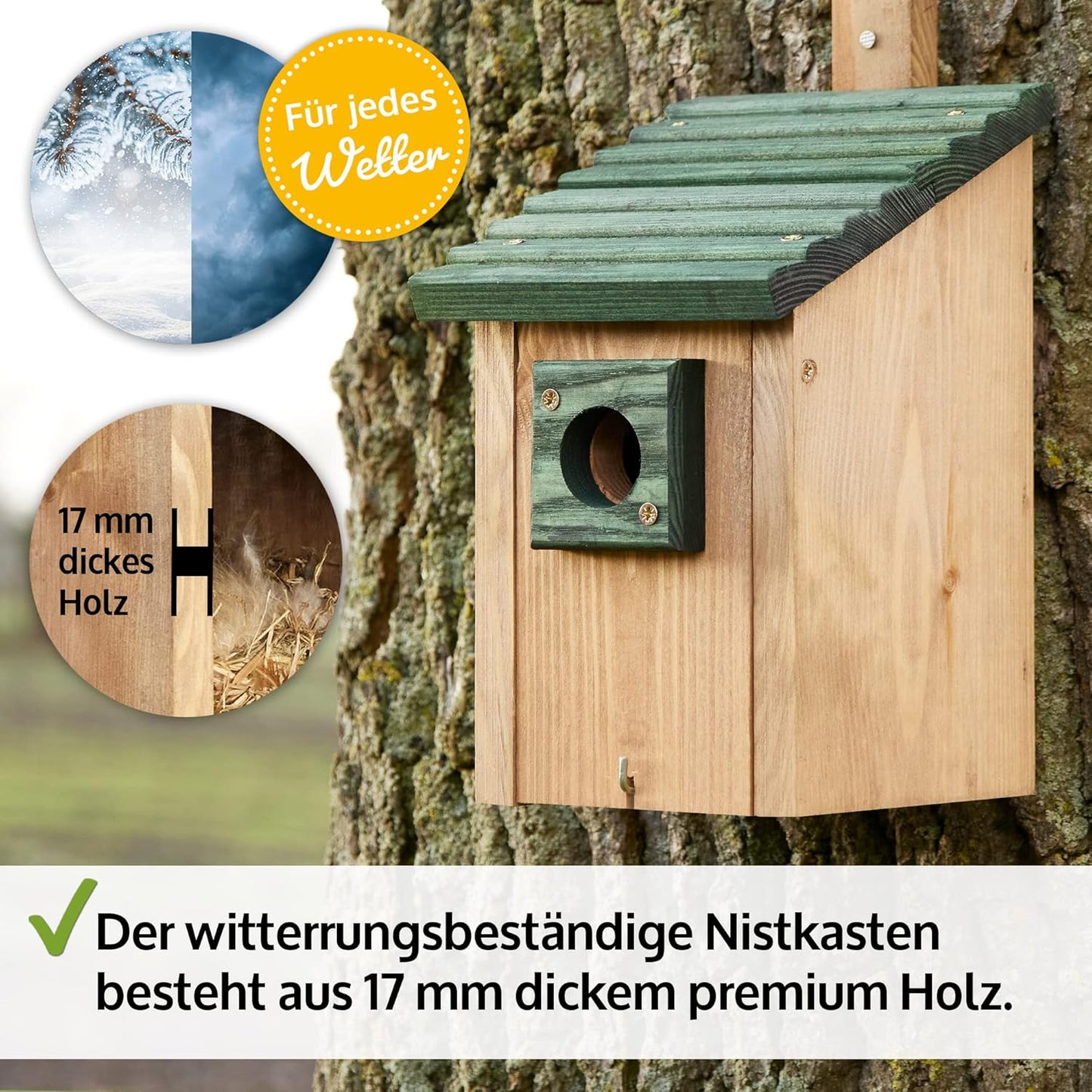 Nistkasten für Wildvögel, Nistkasten Grün