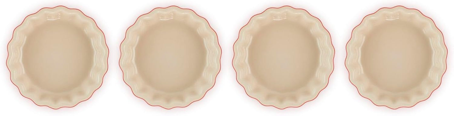 4er-Set Tarteförmchen, Kirschrot
