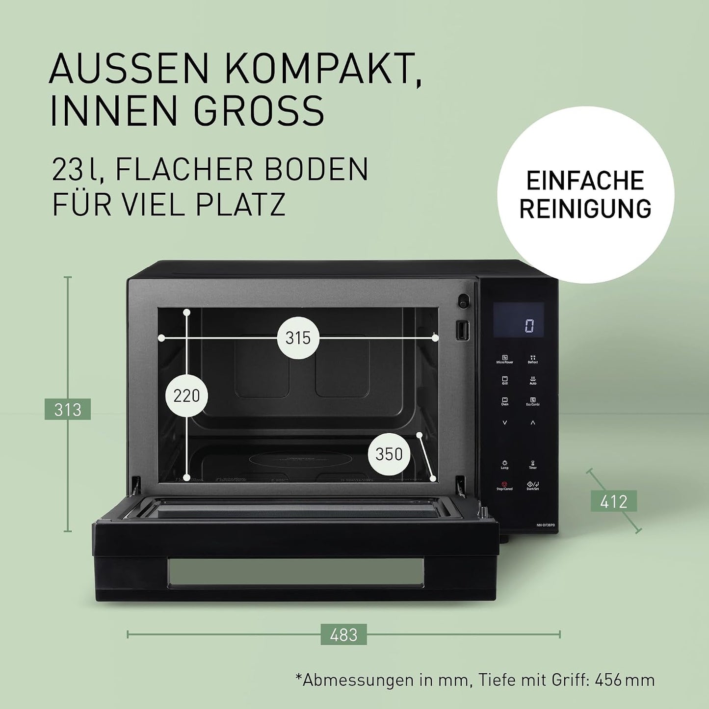 Mikrowelle NN-DF38PBEPG, Schwarz