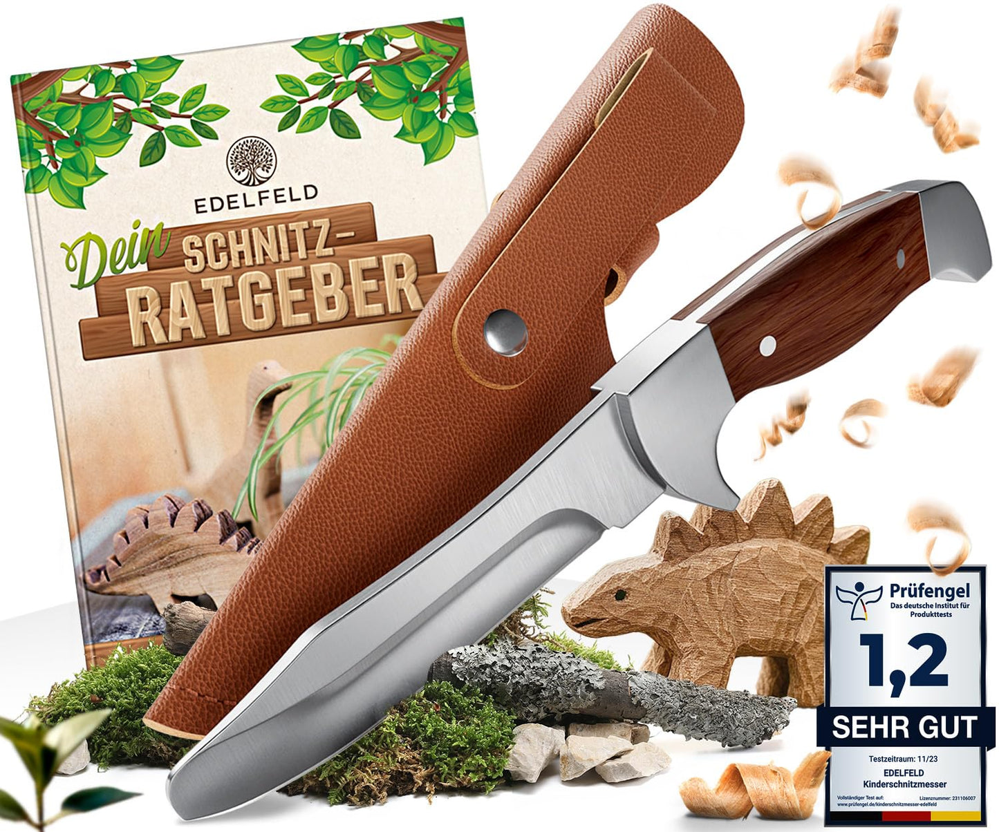 Schnitzmesser für Kinder, Braun (Metall)