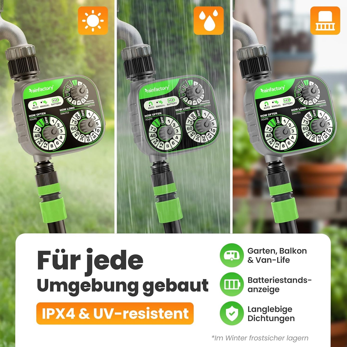 Bewässerungscomputer mit Regenverzögerung