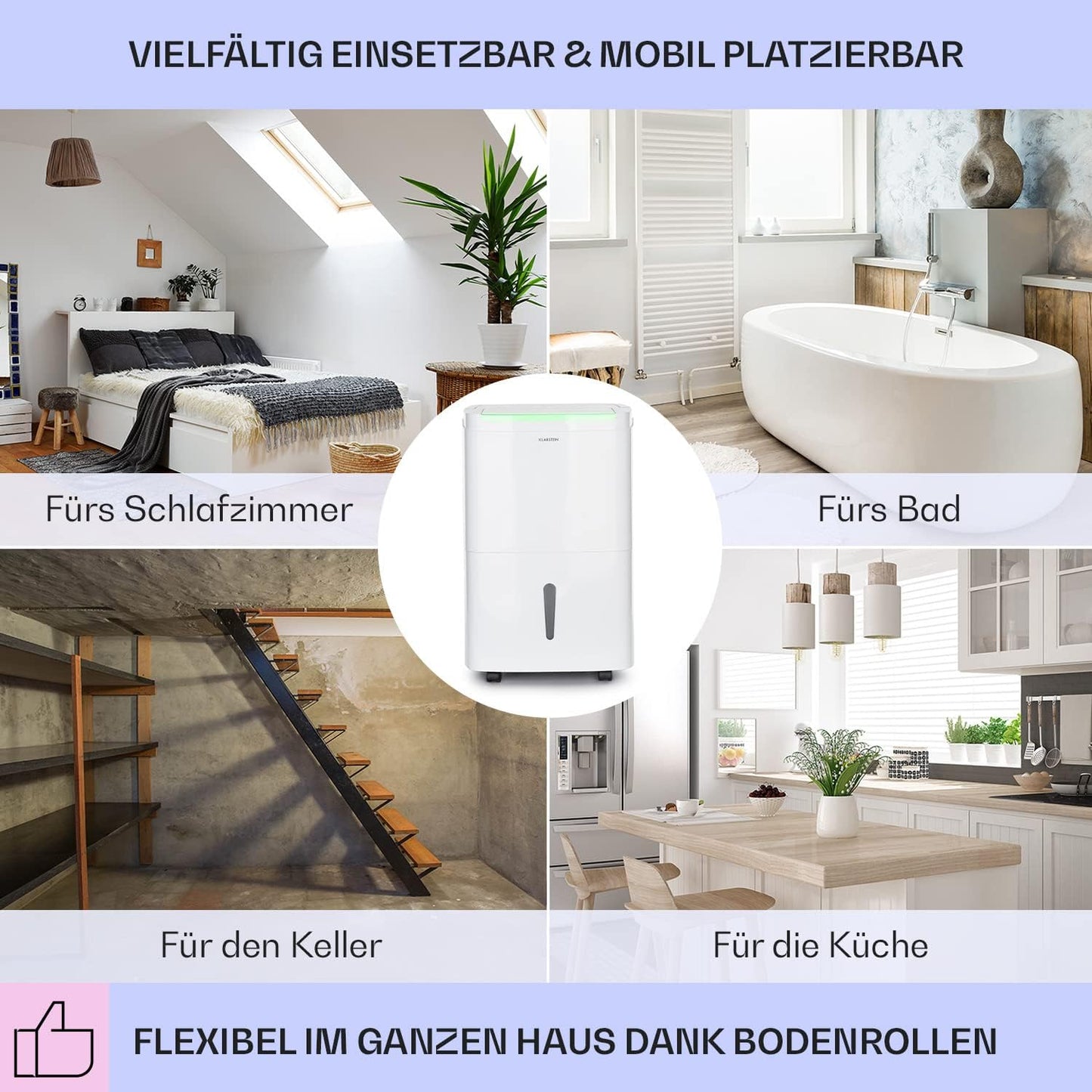 DryFy Connect 30 Luftentfeuchter, 30 L, Weiss