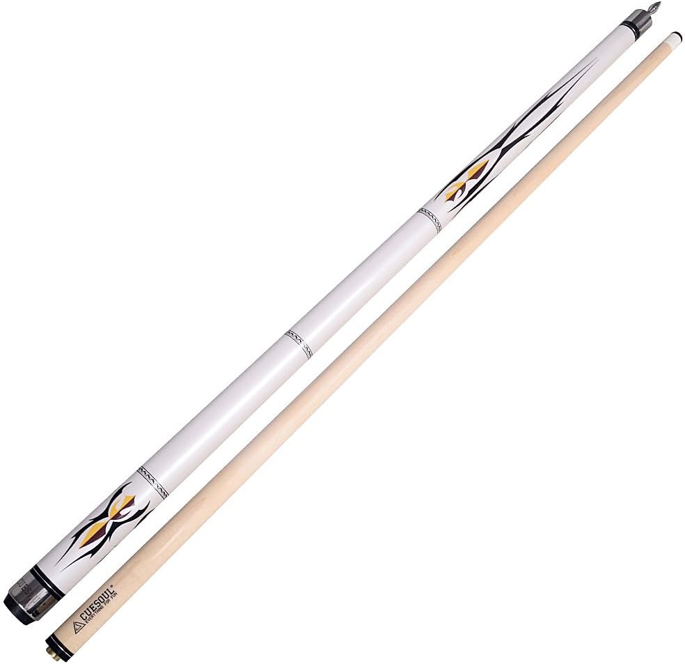 2-teiliger Billiard Queue mit Tasche und Zubehör, white+CASE 11.5mm