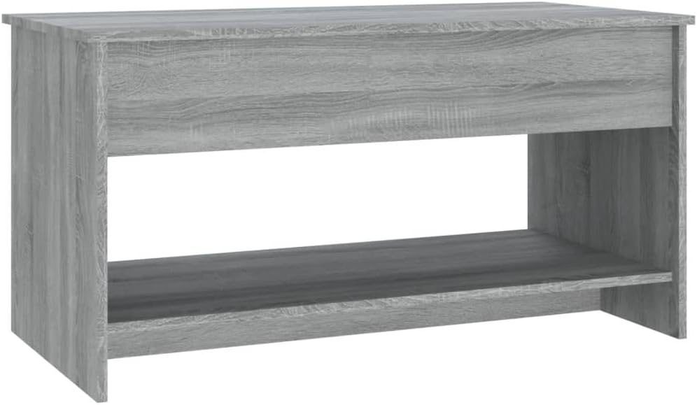 Moderner Couchtisch, Grau Sonoma 102 x 50 x 52.5 cm