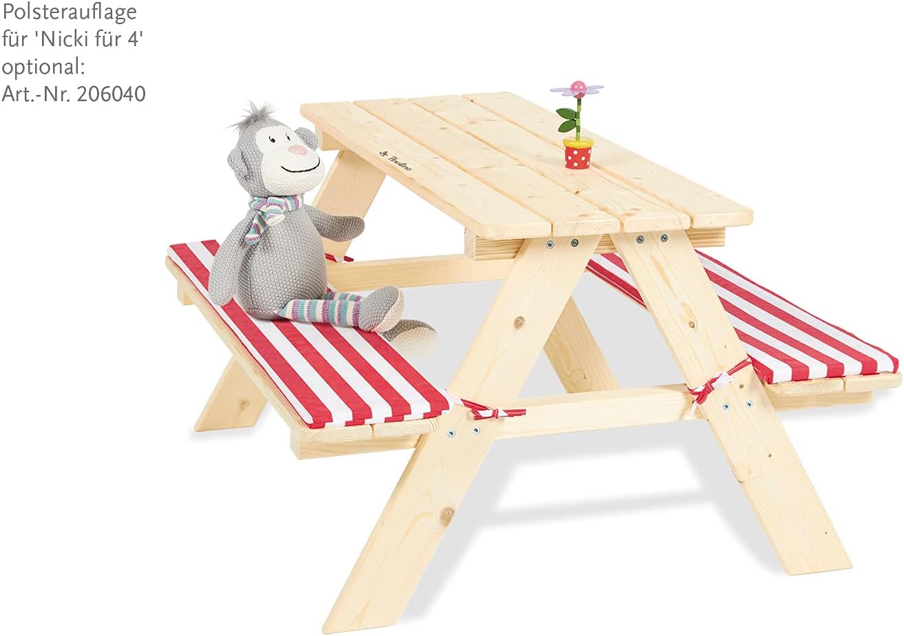 Kindersitzgruppe Nicki aus Massivholz, Natur 90 x 79 x 50 Single