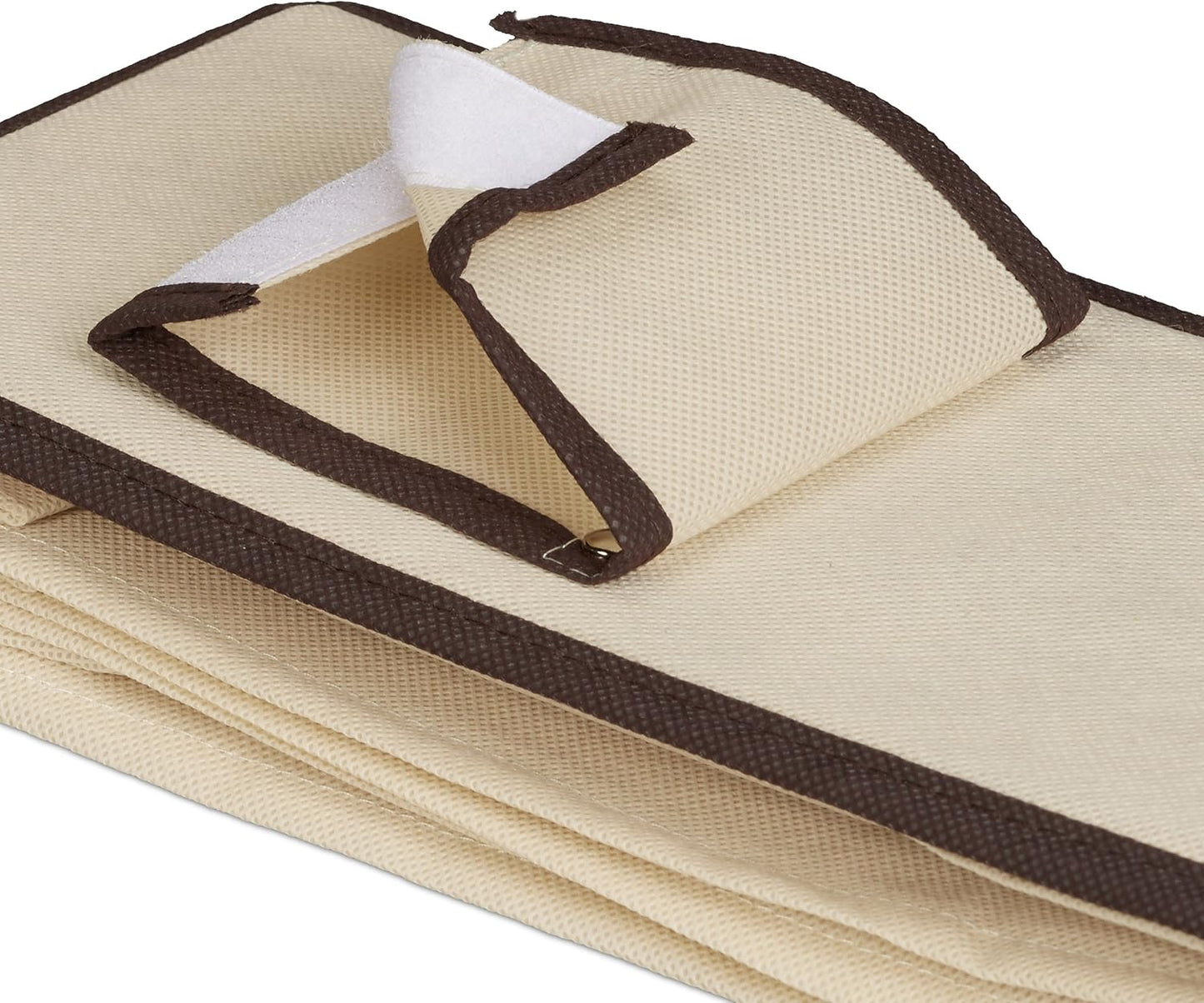 3er-Pack Hängeregal mit 6 Fächern und 2 Schüben, Beige, Dunkelbraun