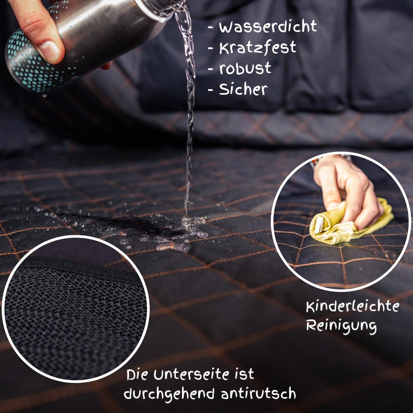 Wasserabweisende Hundeautodecke inkl. Kühldecke