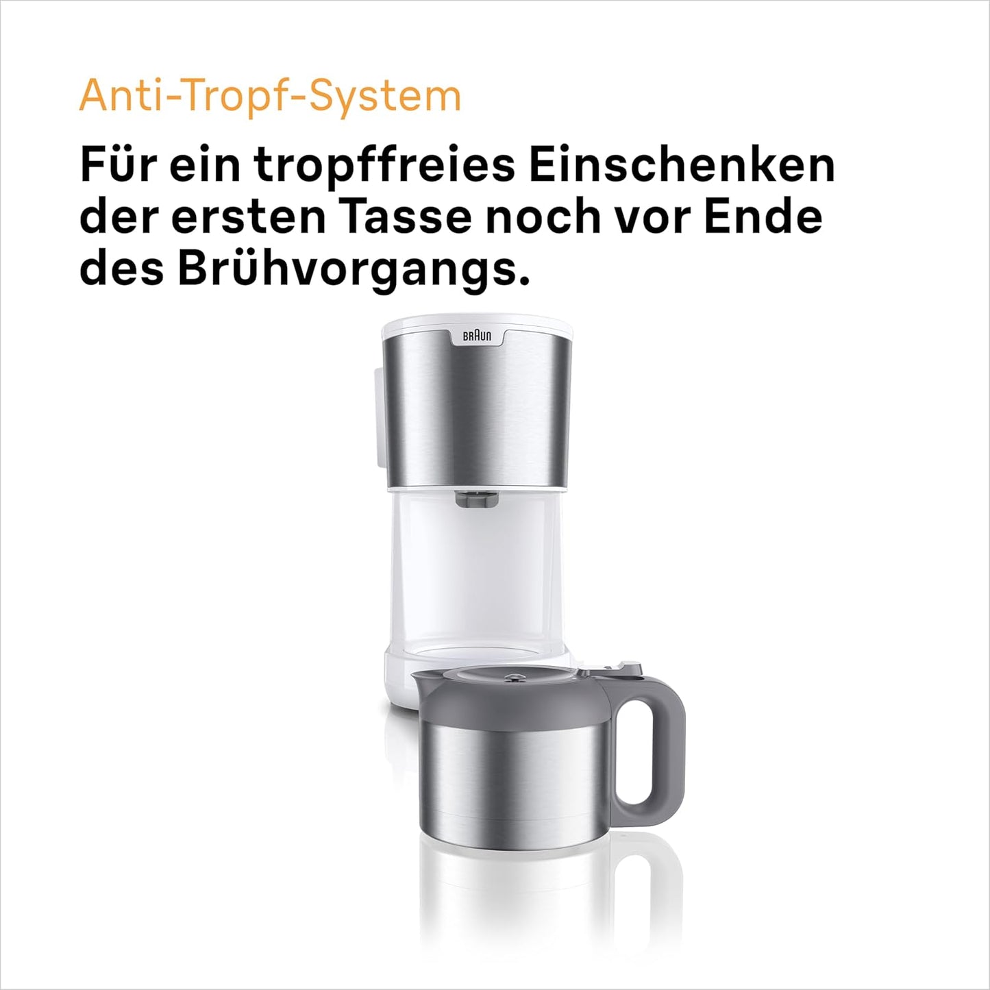 PurShine KF 1500 WH Kaffeemaschine, Glaskanne / Weiss