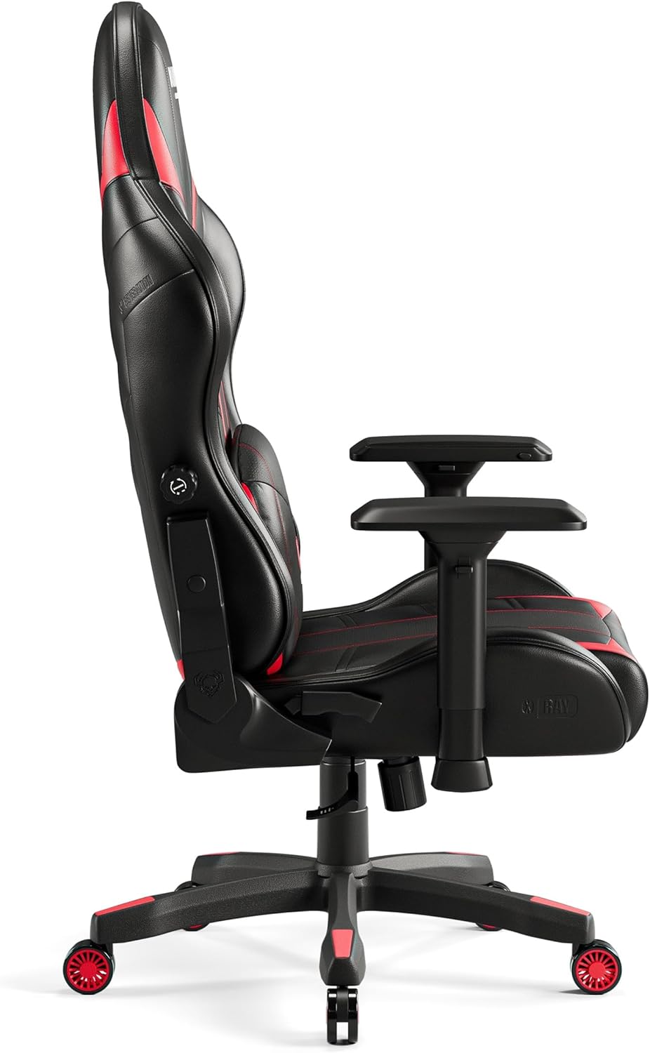 X-Ray Gaming Stuhl mit 4D-Armlehnen & Wippfunktion, Schwarz-rot Normal (L)
