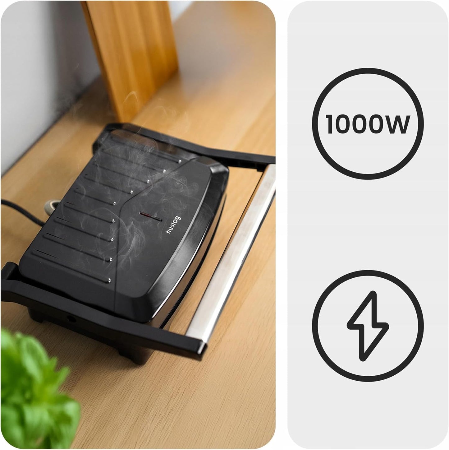 Panini-Toaster & Sandwichmaker, Schwarz 28 x 22.5 x 8 cm