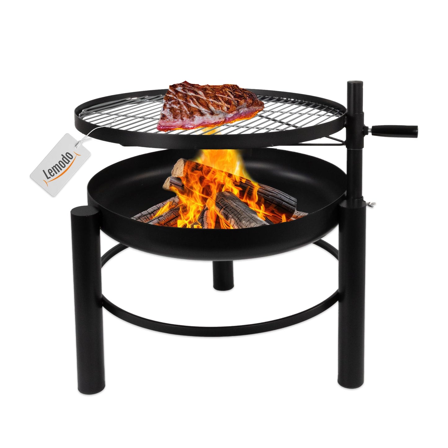 Feuerschale mit Grillrost, Feuerschale mit Schwenkgitter
