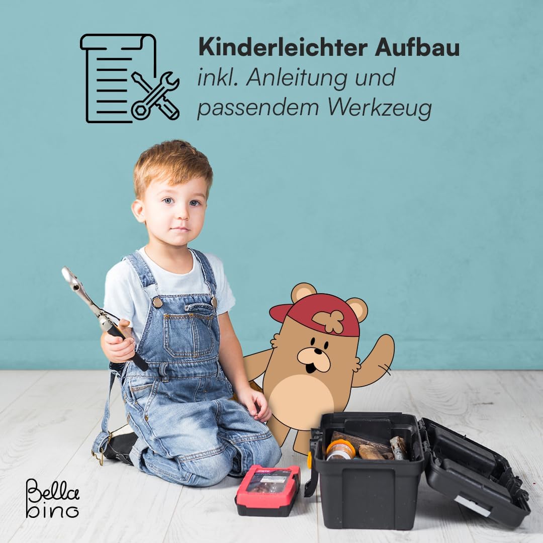 2er-Set Wendehocker für Kinderzimmer, 2x Stuhl Natur