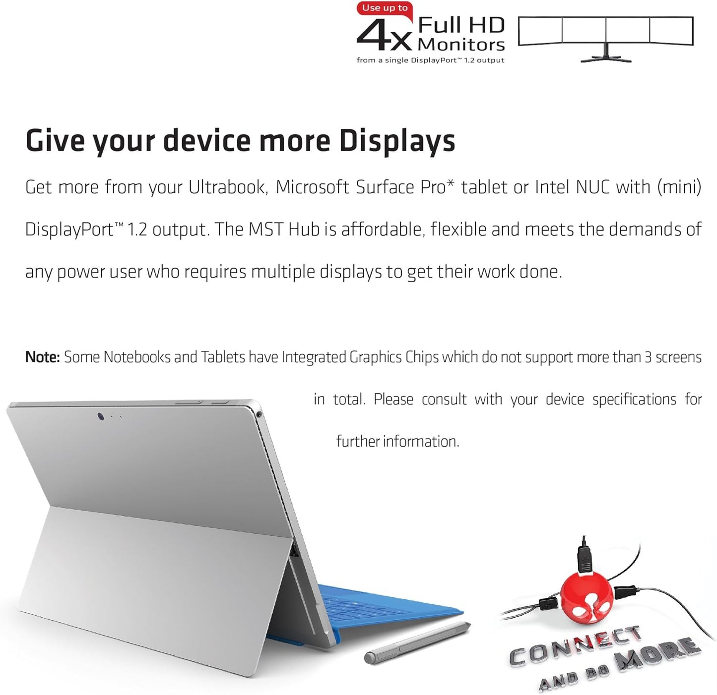 Multi Stream Transport Hub DisplayPort Adapter, Multi Stream Transport (MST) Hub DisplayPort